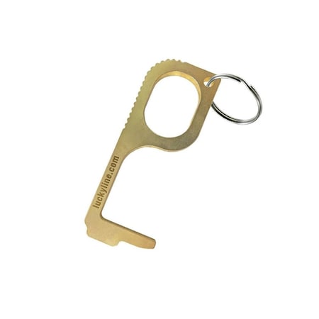 Lucky Line Touchless Tool KeychainBrass 269960
